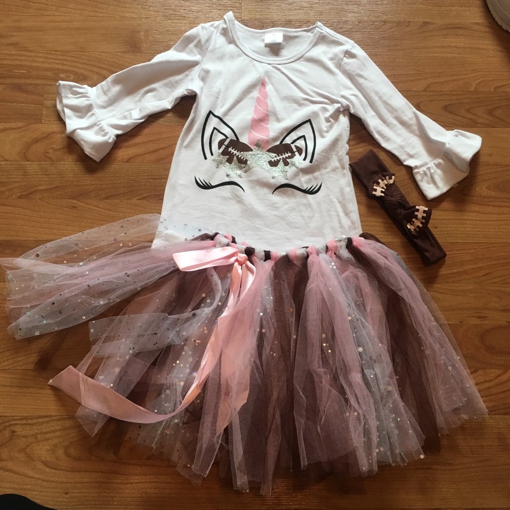 Unicorn Football Tutu Outfit